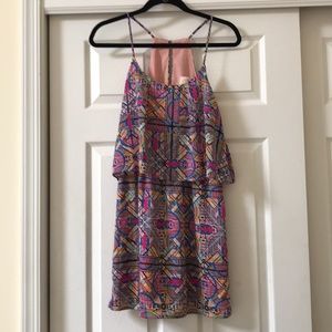 Everly Popover Geo Print Dress